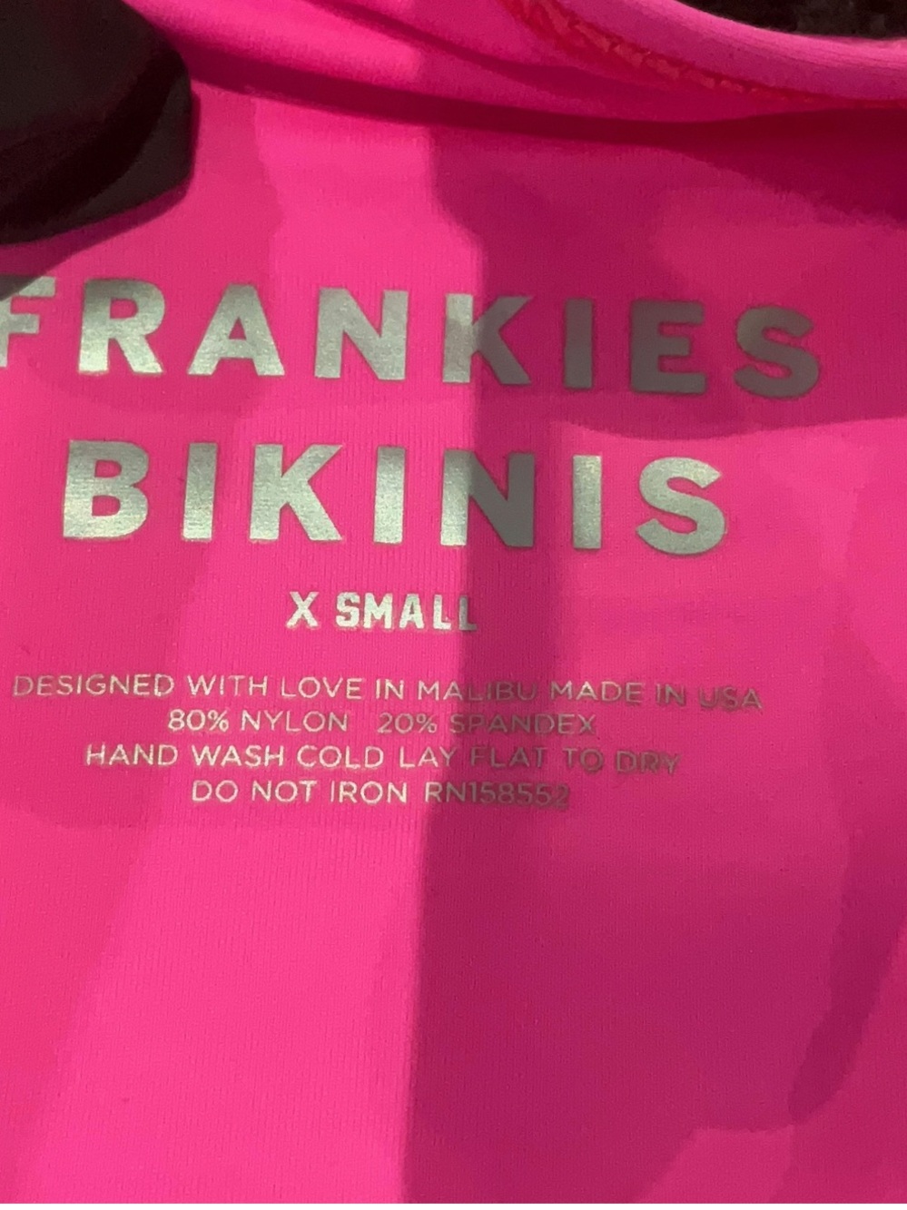 Frankies Bikinis Oliver One Shoulder Bikini Top XS NWT Pink Punch Swim - Picture 4 of 5